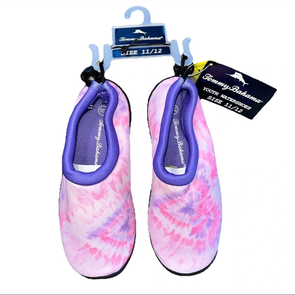 Tommy Bahama Pink Purple Toe Dye Water shoes Girls 11/12 NWT